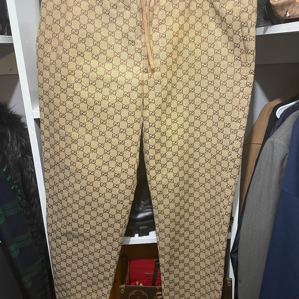 Men's GG Canvas Track Bottoms
